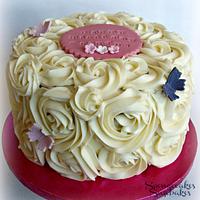 Beautiful Buttercream Rose Cake
