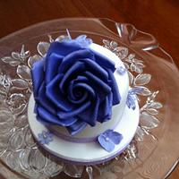 Rose cake with butterflies