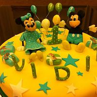 Mickey and Minnie mouse Birthday cake