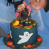 Witch Kawaii Halloween Cake