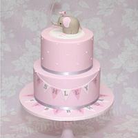 Baby Elephant Cake in Pink