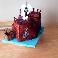 Pirate ship cake!