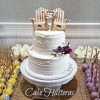 A small wedding cake and dessert bar for a dear friend