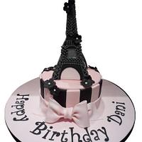 Eiffel Tower Themed Cake