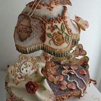 My lamp cake!!  (Victorian style)