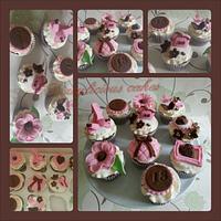 18th girly cupcakes