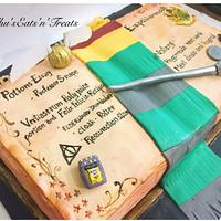 Harrypotter spell book cake