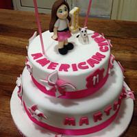 American girl doll cake and cookies