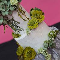 Cake international London 2017 succulent wedding cake