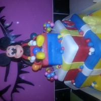 mickey mouse christening cake