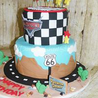 Cars Themed Birthday Cake Radiator Springs