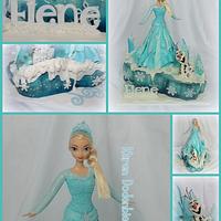 Frozen....Elsa doll cake!