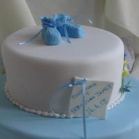 Plain 'n' Simple 2-tier Christening Cake