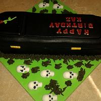 Large coffin Birthday cake