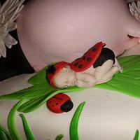 lady bug baby shower belly