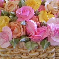 Basket of Flowers Cake