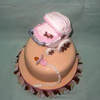 birth cake with wheelchair