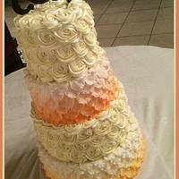 Peach and Ivory ombre