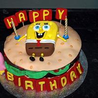 Sponge bob cake