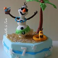 olaf beach cake