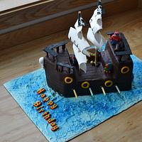 Arrrgh! Pirate Ship Birthday Cake