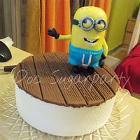 Minions beach birthday cake