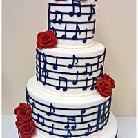 Music Note Wedding Cake