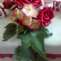 Birthday Cake to match Hydrangea Anniversary cake