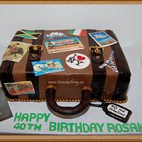 Suitcase Travels Birthday Cake