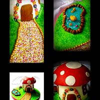 Toadstool / Mushroom shaped Birthday Cake