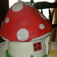 Mushroom house cake