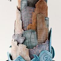 Gotham City Wedding cake
