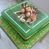 Rugby Fanatic's 50th Birthday cake