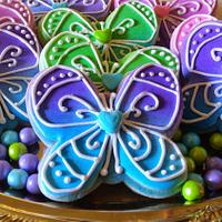 Rainbow butterfly cookies
