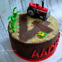 Vegan, eggless, sugarfree, butterfree, oil free , whole wheat and tractor theme cake