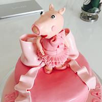 Peppa pig themed cake 