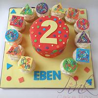 Shapes and Numbers Birthday Cake