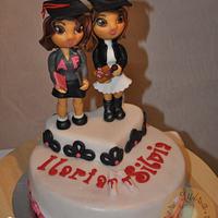 graduated girls cake 