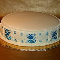 Hand painted Portuguese Tiles Cake