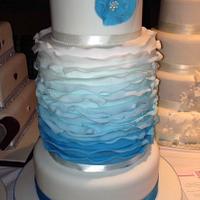 Tall Ombre Wedding Cake