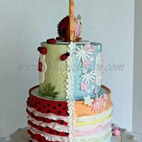 Split Twin Birthday Cake