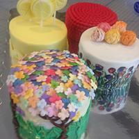 5" Cakes - Pearls, Painted, Lemon Slices & Blossoms