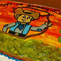 Western cowboy Buttercream birthday cake
