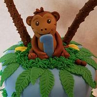 Jungle Themed Birthday Cake