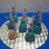 Elsa cake pops 
