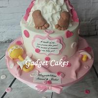 baby shower cake and cupcakes