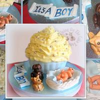 "It's a Boy!" Giant Cupcake