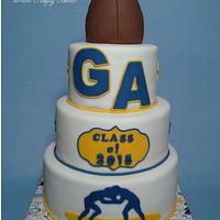 Graduation Cake for Football Player & Wrestler