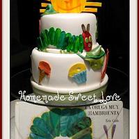The hungry caterpillar story cake