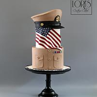 Navy Khaki Ball Cake Navy Khaki Ball Cake